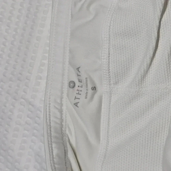 ATHLETA S Women's Ace Mesh Tennis Skort Small Bright White Pickleball Golf Skirt - Picture 3 of 10